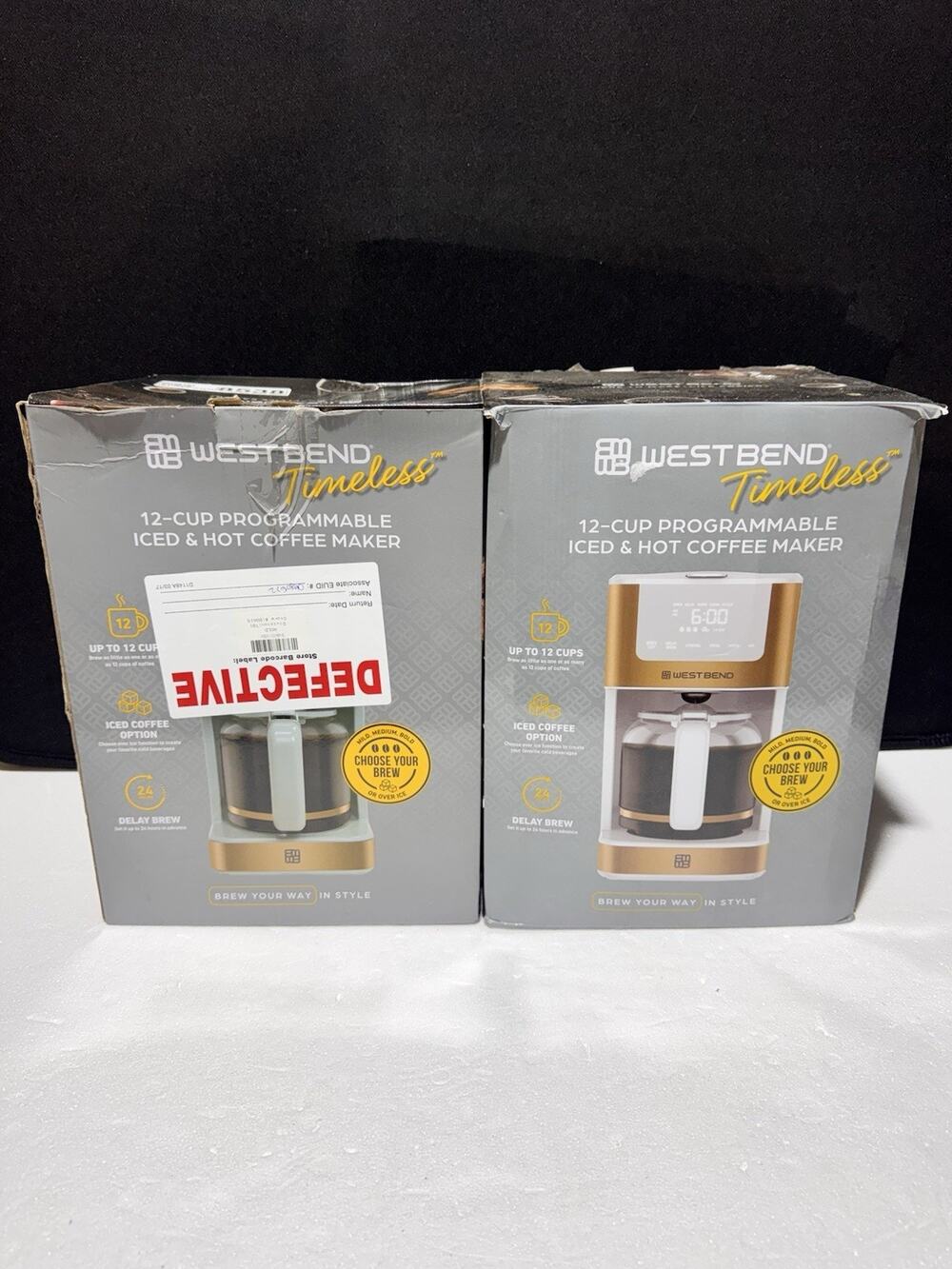 West Bend Coffee Maker Set 2 For Parts Not Working/Repair 12 Cup